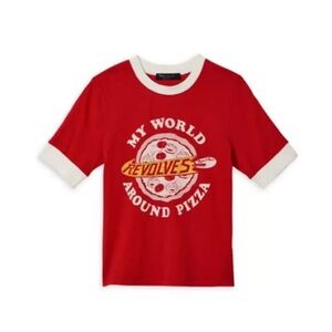 Disney x Junk Food Pixar Toy Story Red Short Sleeve Tee Shirt with White Trim